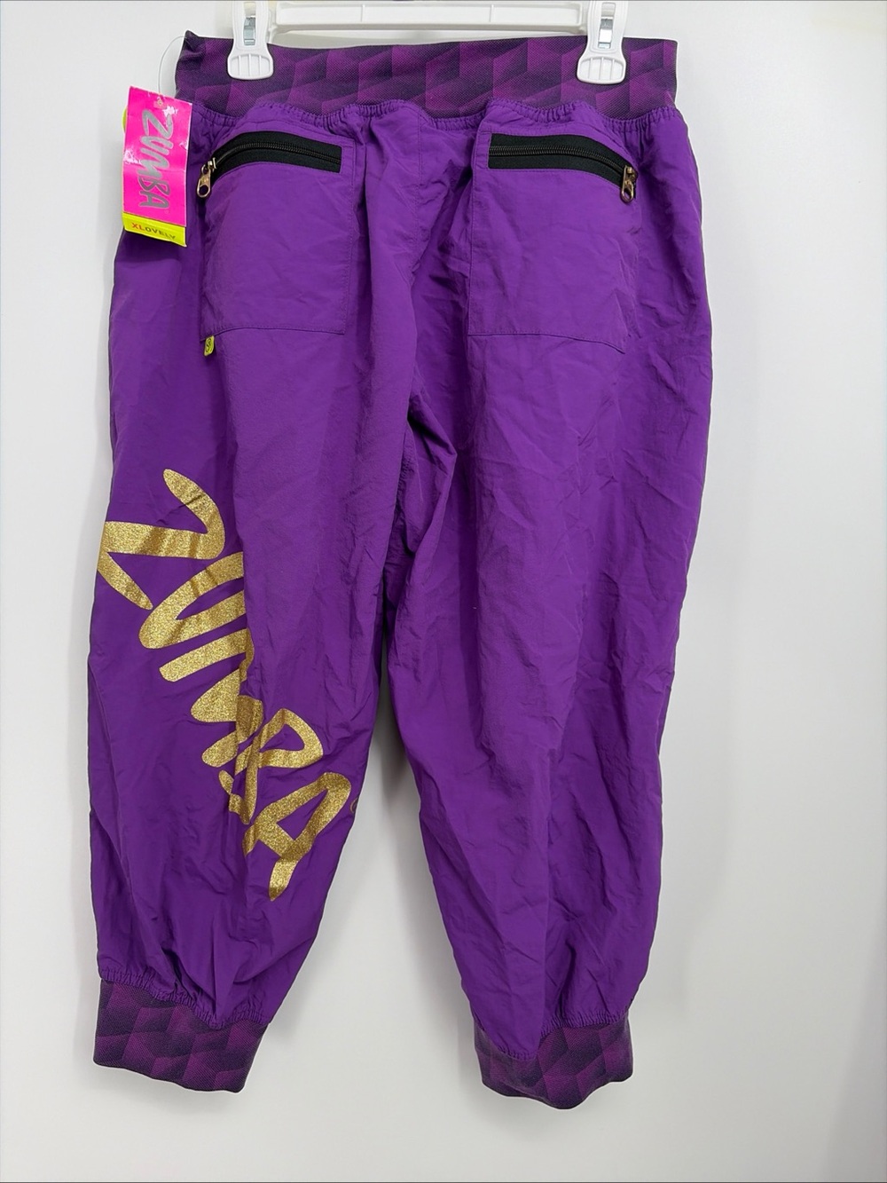 Zumba Wear Fitness Pants Womens XL L Baggy Awesome-tron Cargo Capris